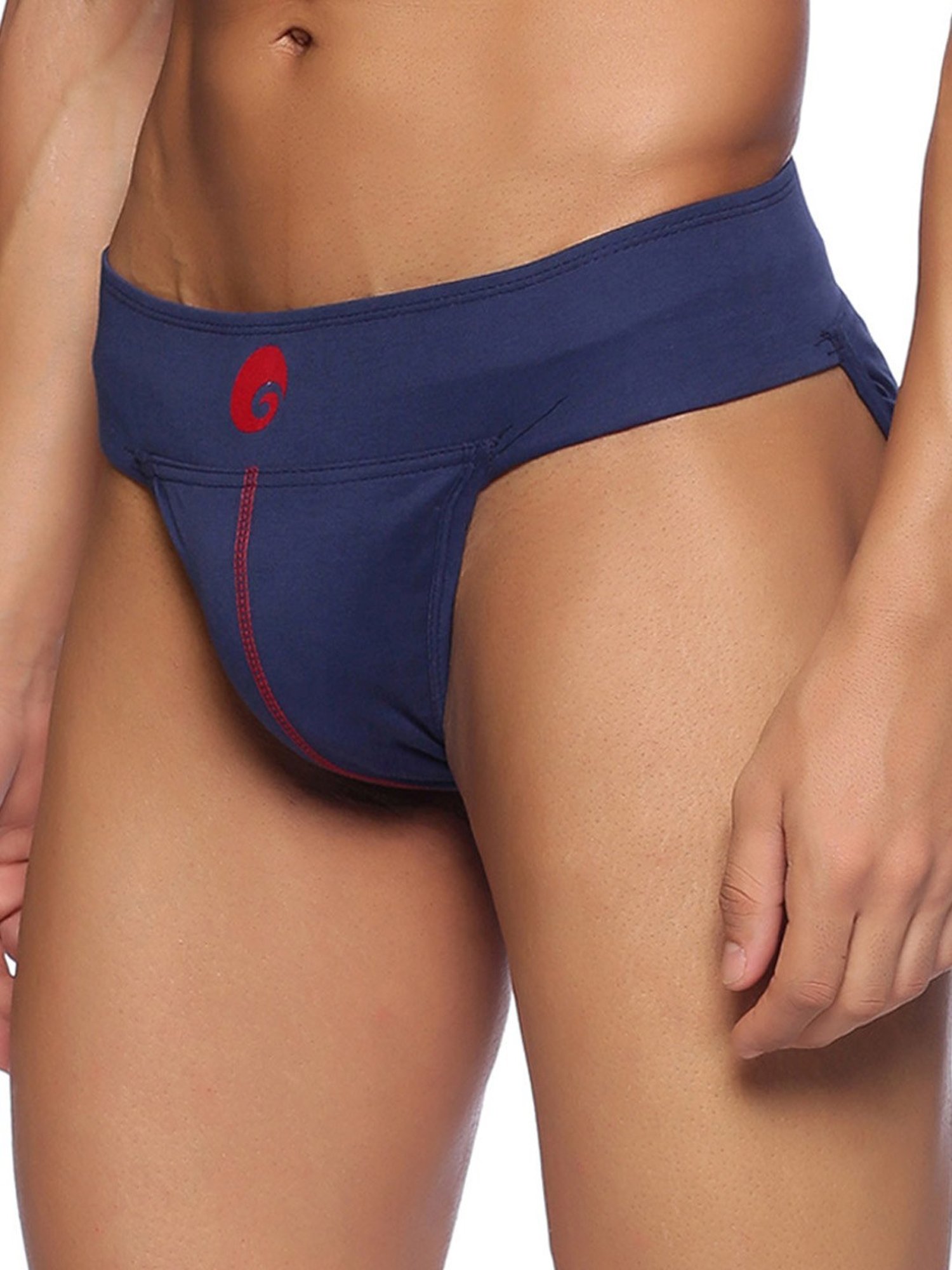 Omtex Men's Athletic Neo Cotton Supporter Back Covered (Navy) Size - 2XL