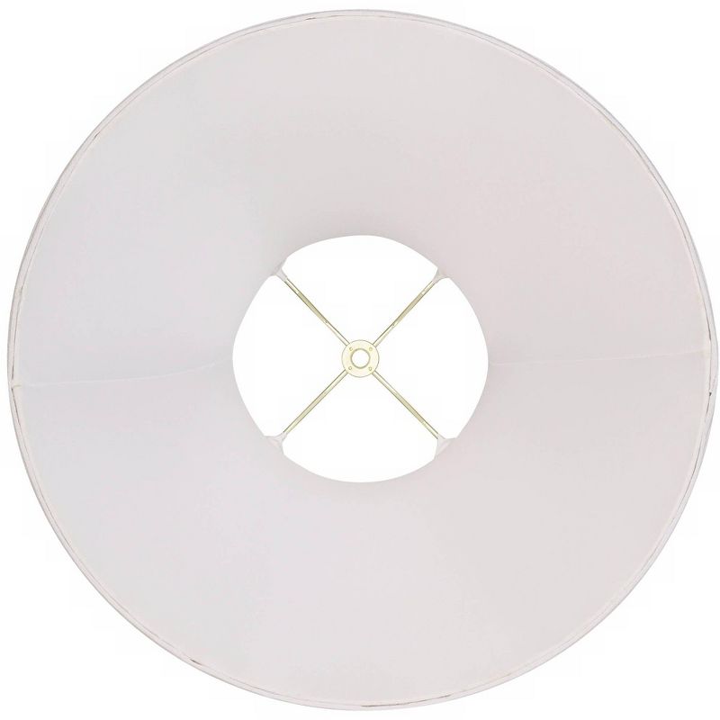 Imperial Shade White Medium Bell Lamp Shade 7" Top x 16" Bottom x 12" Slant x 11.5" High (Spider) Replacement with Harp and Finial