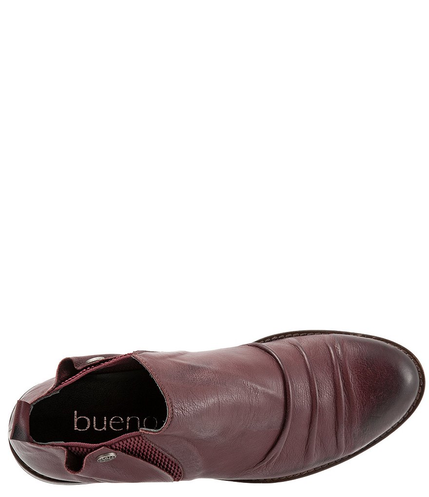Bueno Pina Leather Ruched Slip-On Block Heel Loafers