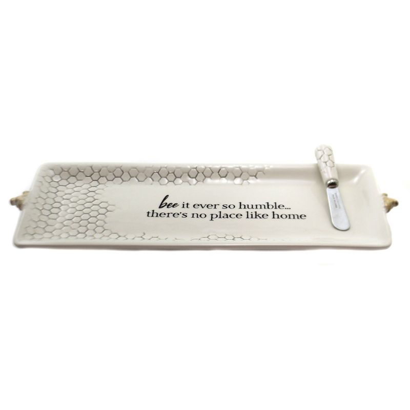 Tabletop 5.5" Cheese Tray With Spreader Stainless Amscan  -  Serving Platters