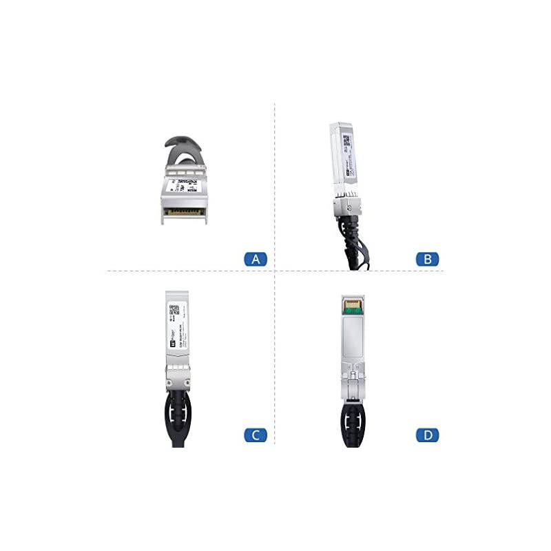 Cable, 10G + DAC, 0.5M, 10GBASE-CU Passive Direct Attach Copper Twinax Cable for Cisco -H10GB-CU0.5M, Ubiquiti, Netgear, D-Link, QNAP, Mikrotik, Supermicro,Zyxel,Linksys, Open Switch Devices