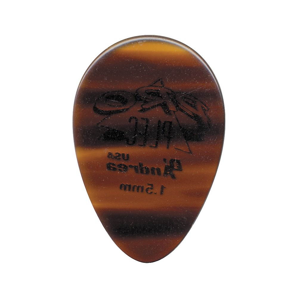 D'Andrea Pro Plec Large Round Teardrop Guitar Picks One Dozen Shell 1.5 mm