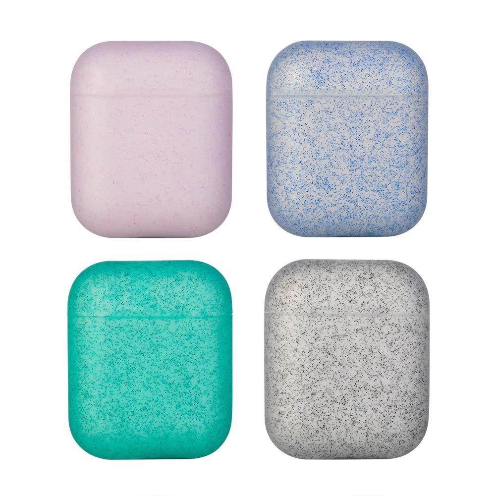 AirPods Case,Teyomi Protective Silicone Cover Skin with Sport Strap for Apple Airpods Charging Case (Airpods Case-Glitter Pink)