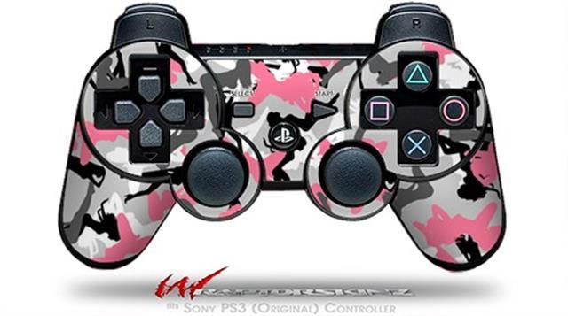 Sony PS3 Controller Decal Style Skin - Sexy Girl Silhouette Camo Pink (CONTROLLER SOLD SEPARATELY)