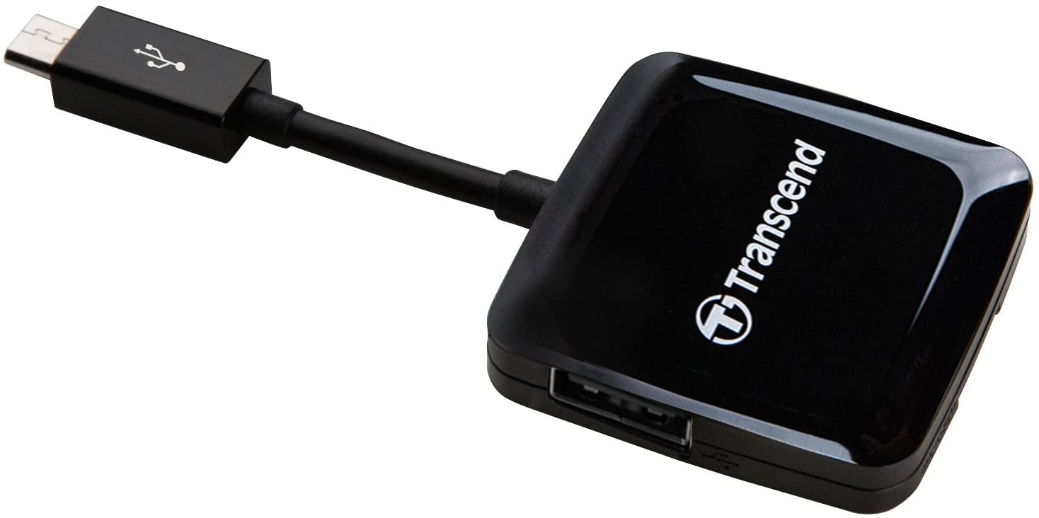 Transcend USB 2.0 OTG Card Reader, Black (TS-RDP9K)