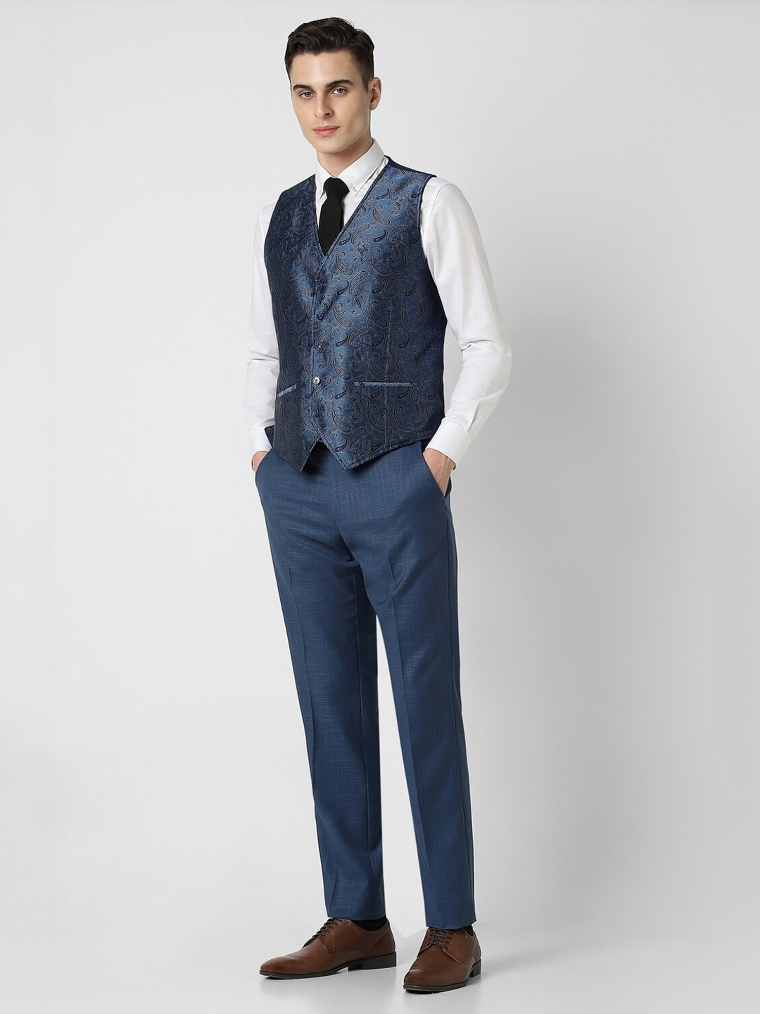 Parx Black Regular Fit Two Piece Suit