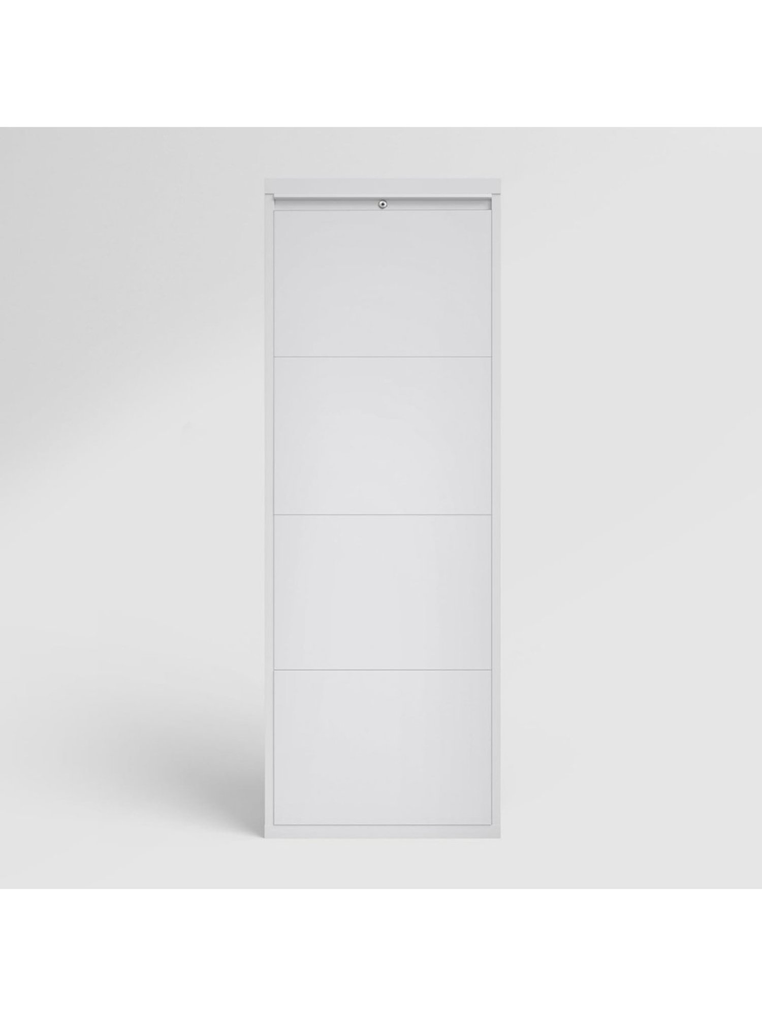 Delite Kom Metal Shoe Rack - 24" 10 Shelf, Double Decker, Ivory, PowderCoat, Wall Mount, DIY