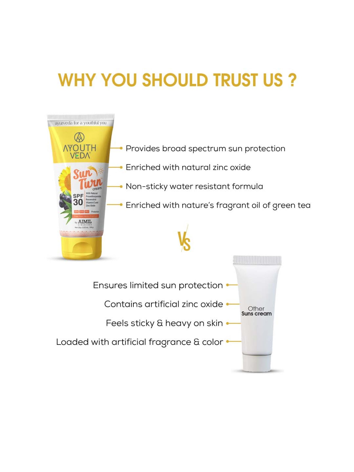 AyouthVeda Sun Turn Cream - 100 gm