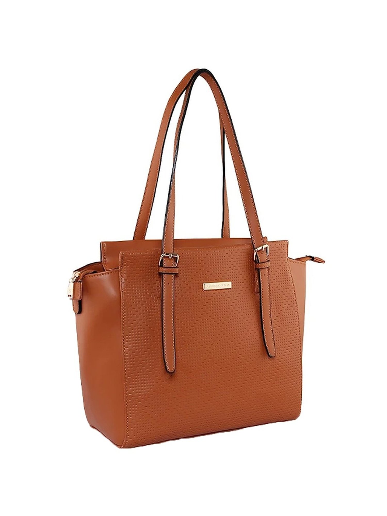 Giordano Blossoms 2020 Brown Textured Medium Shoulder Handbag