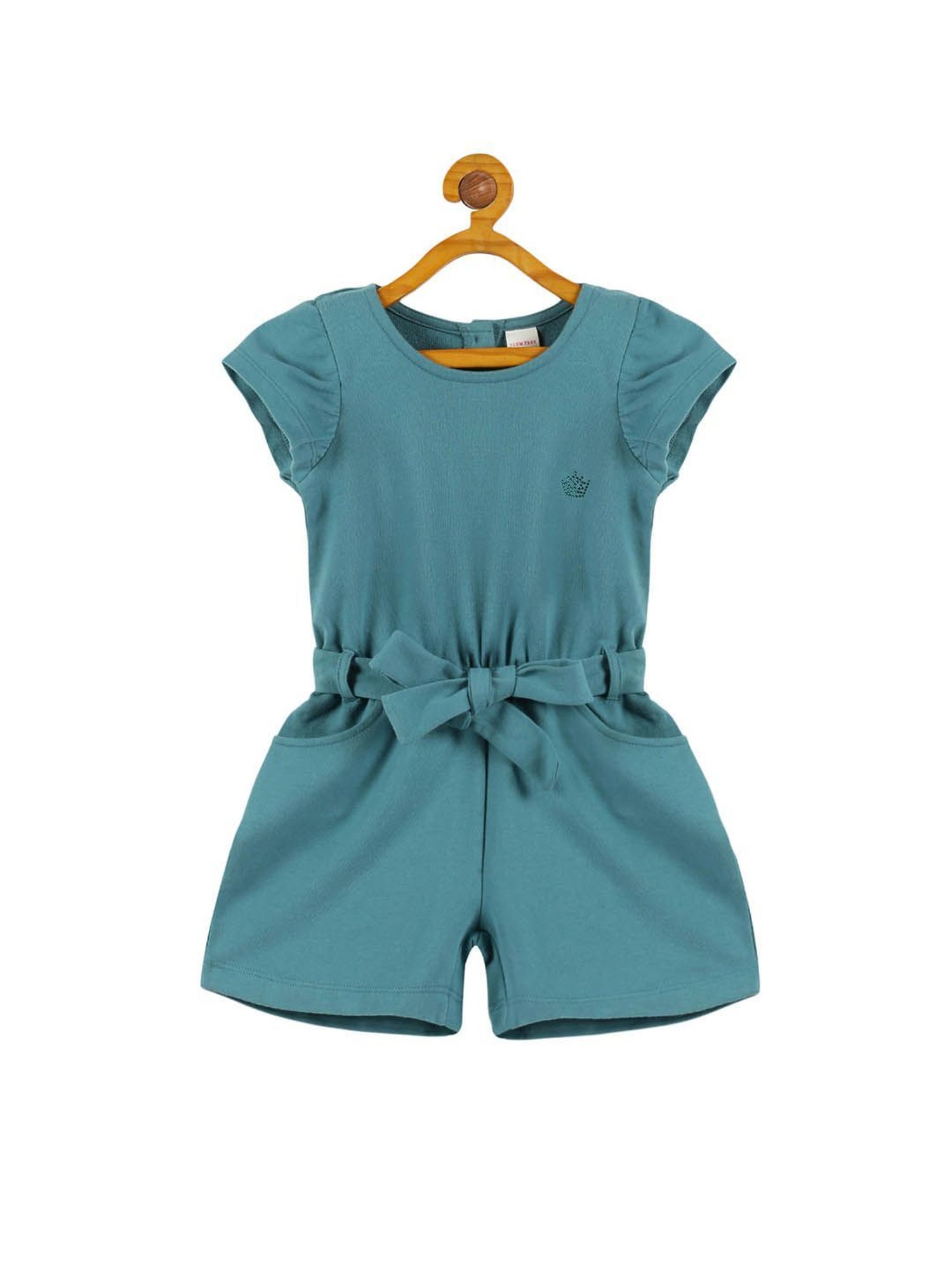 Plum Tree Kids Teal Solid Jumpsuit