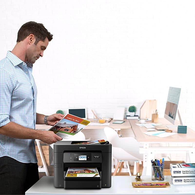 WorkForce Pro WF-4730 Wireless All-in-One Color Inkjet Printer, Copier, Scanner with Wi-Fi Direct,  Dash Replenishment Ready