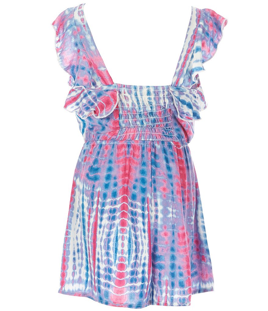Xtraordinary Big Girls 7-16 Tie-Dye Ruffled Romper
