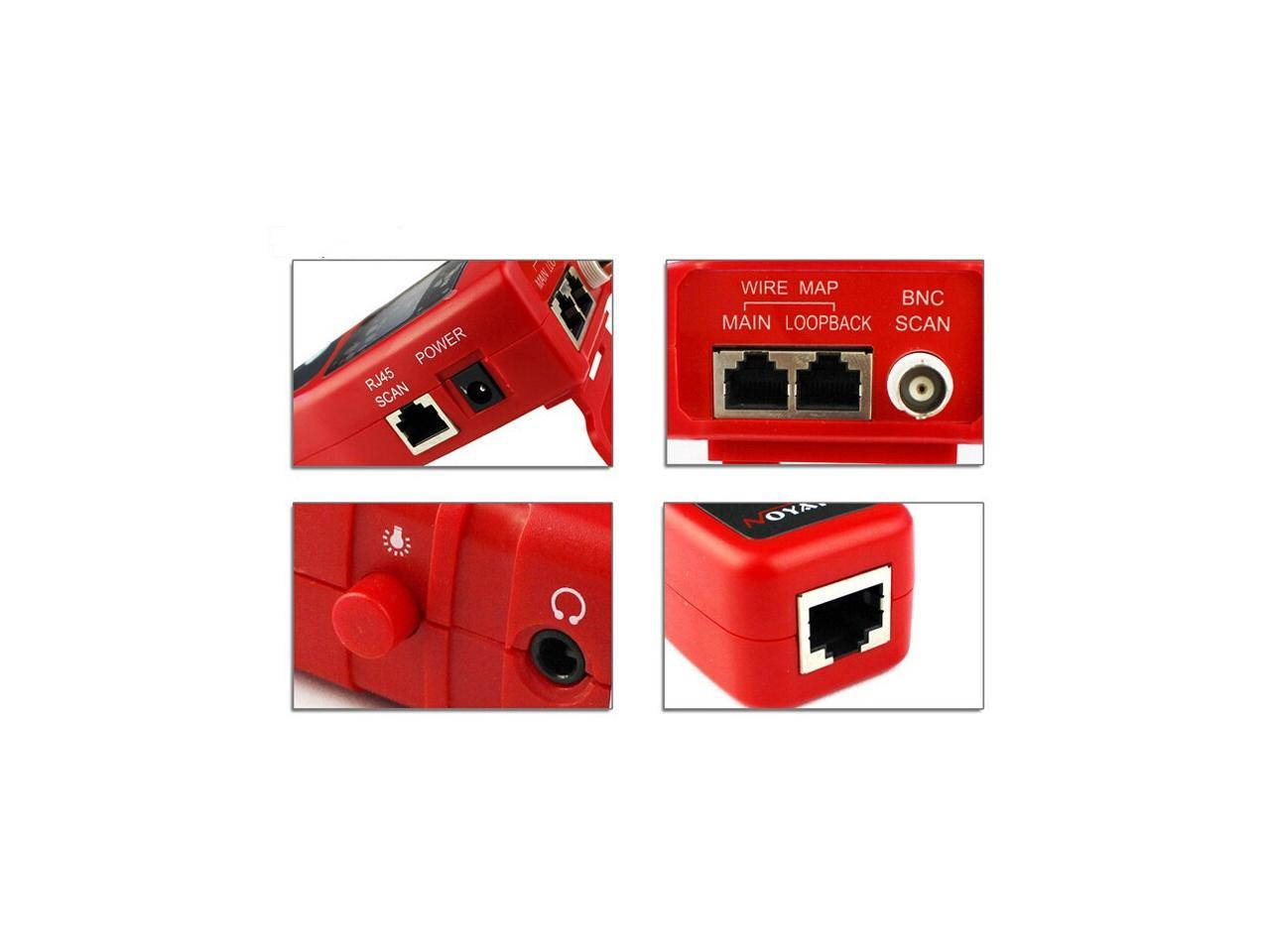 NOYAFA NF-388 Multipurpose Network LAN Phone Audio Cable Tester Hub blink for locating network port by  the flashing port light on Hub / Switch with 8 Far-end Passive Test Jacks