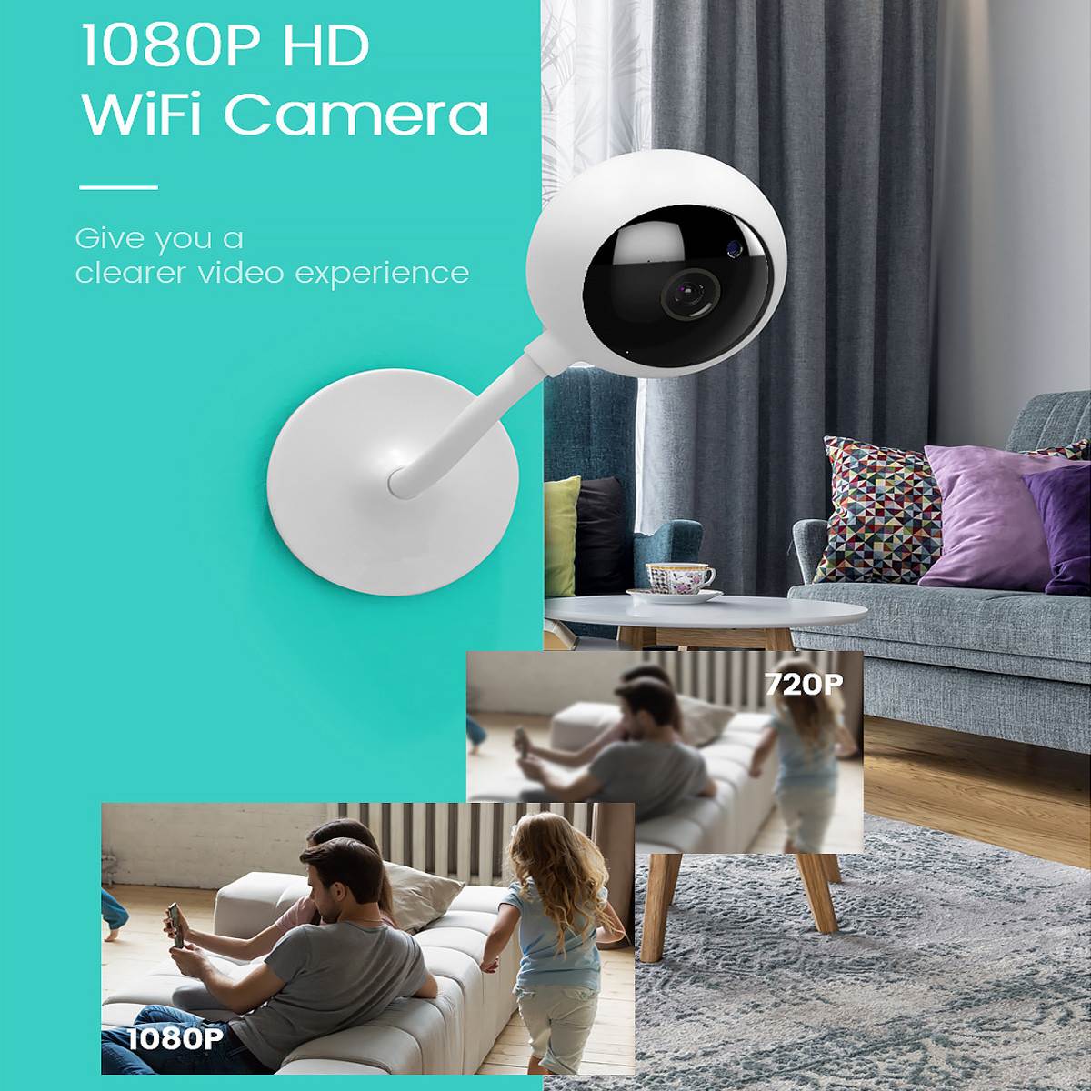 Tuya HD 1080P Smart Wireless Home Security IP Camera   IR Night Audio Surveillance WiFi Camera Security Surveillance CCTV Camera