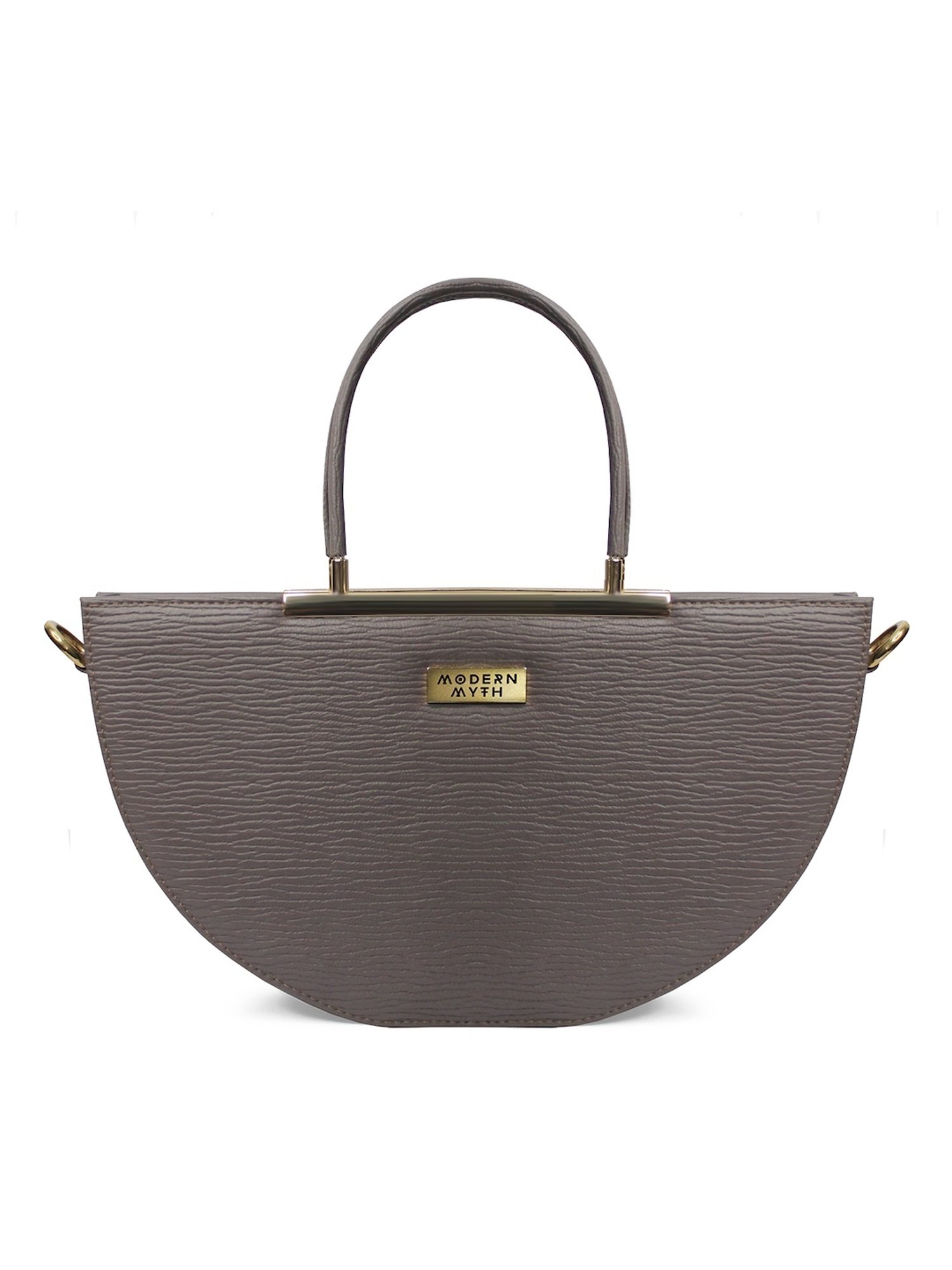 Modern Myth Grey Textured Medium Satchel Handbag