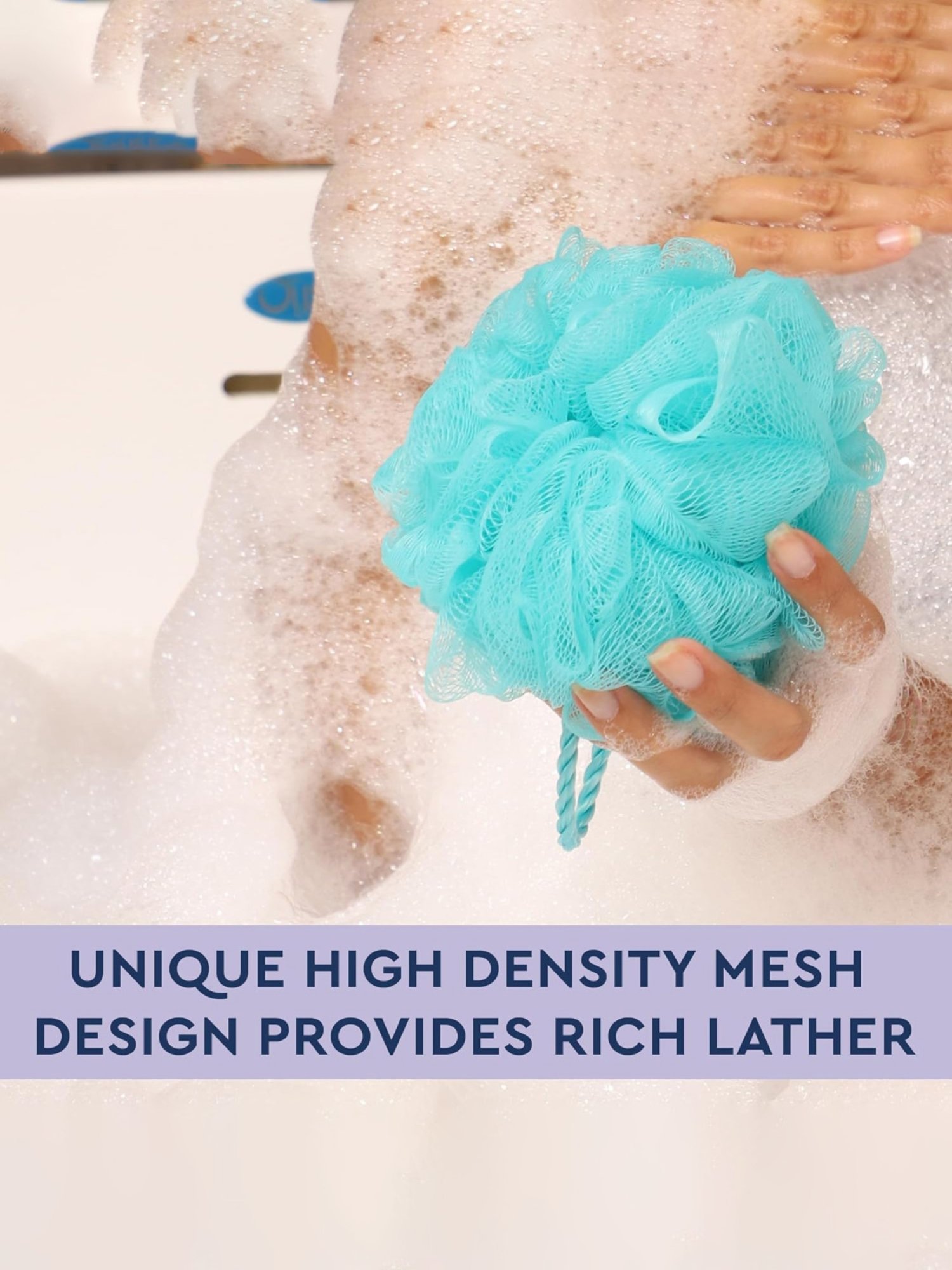 GUBB Exfoliating Loofah, Bathing Scrubber for Body - 3 Loofahs