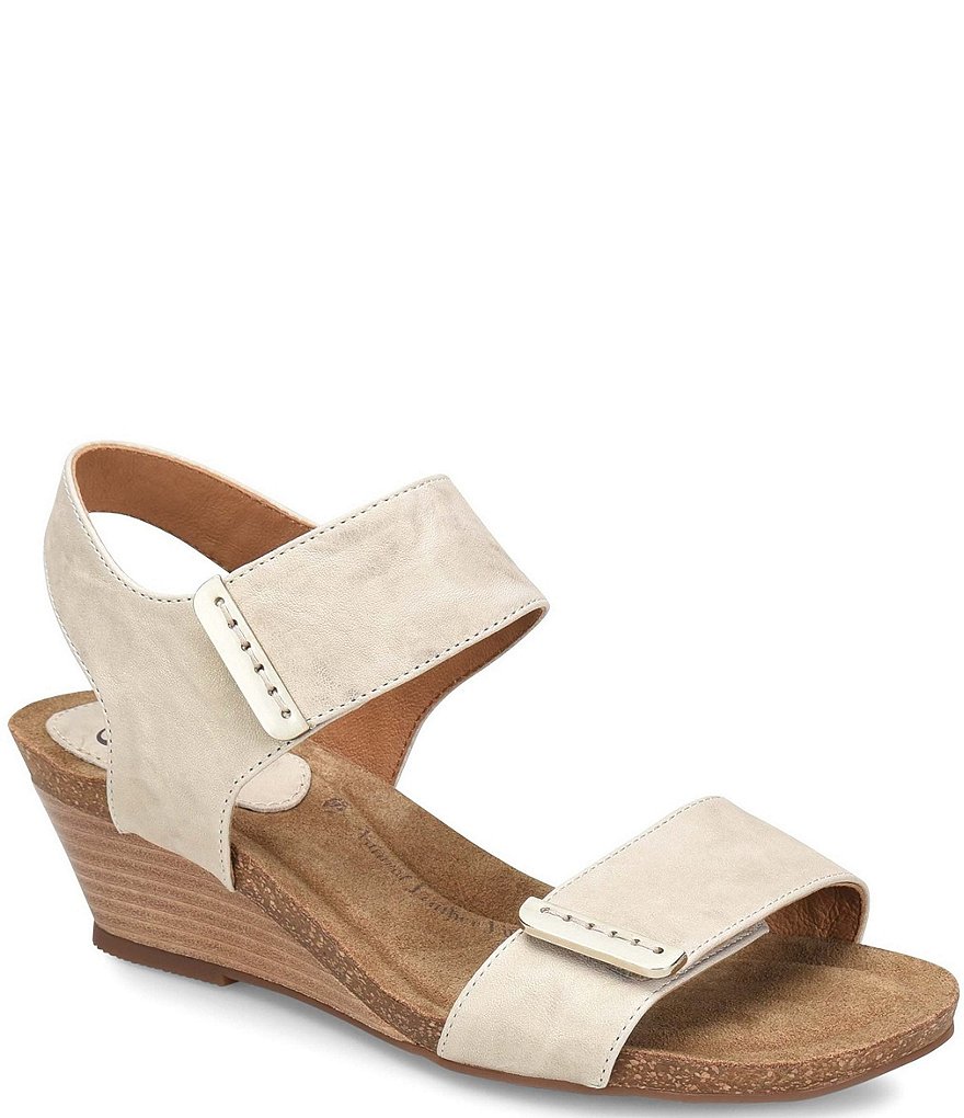 Sofft Verdi Leather Wedge Sandals