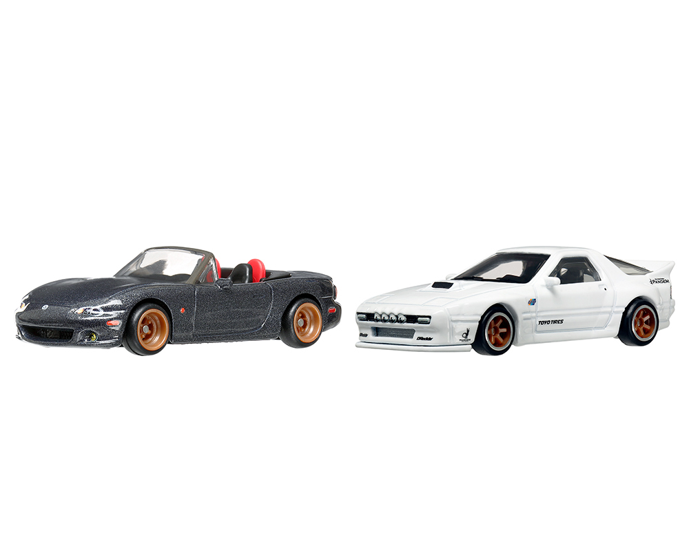 Mazda RX7 (FD3S) LB-Super-Silhouette RHD (Right Hand Drive) #55 Green and Orange with Graphics "Tokyo Auto Salon 2024 - Malaysia Diecast Expo 2024" 1/64 Diecast Model Car by Inno Models
