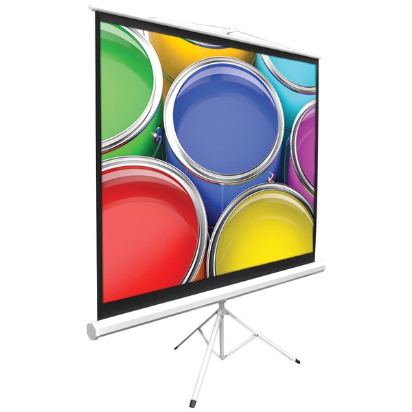 Floor-Standing Portable Tripod Manual Projector Screen (84 In.)