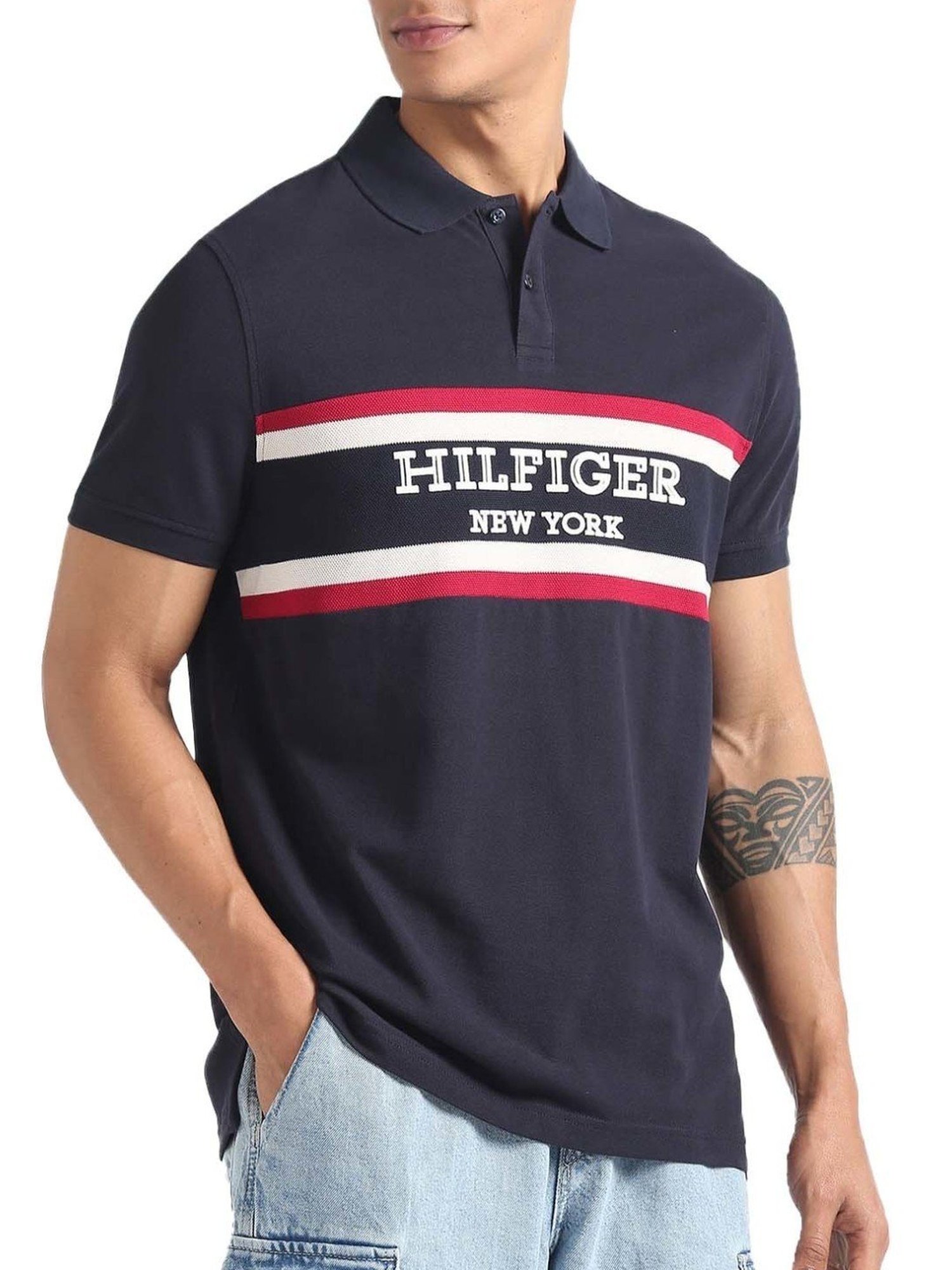 Tommy Hilfiger Desert Sky Stripes Regular Fit Polo T-Shirt
