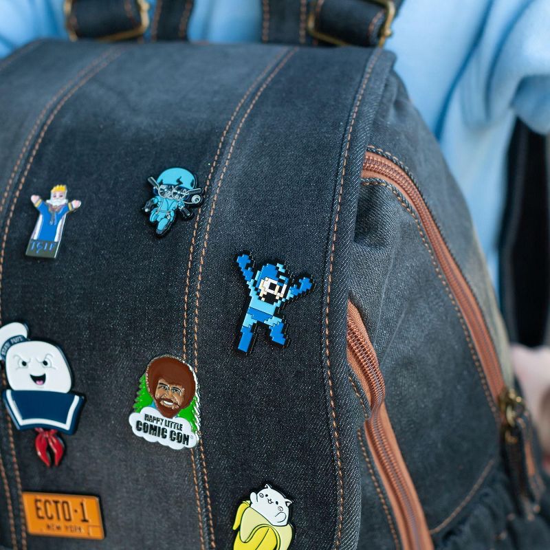 Just Funky Mega Man Hero Pin | Just Funky Exclusive Mega Man Collectible Pin | 1.5" Tall