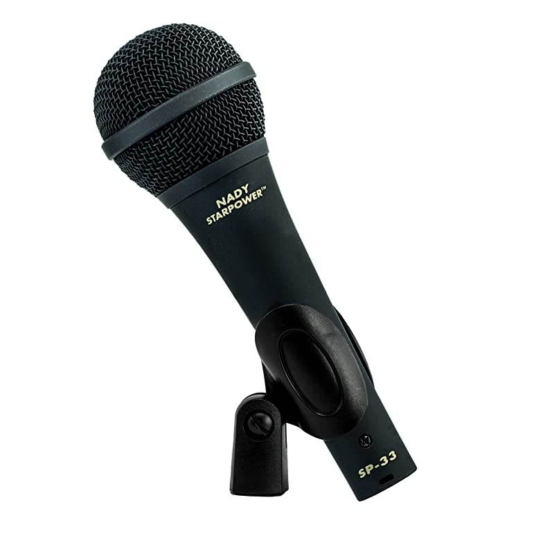 SP33 Dynamic Vocal Microphone 50Hz16kHz frequency range aluminum alloy voice coil and easytogrip comfortable rubber coating incudes microphone clip