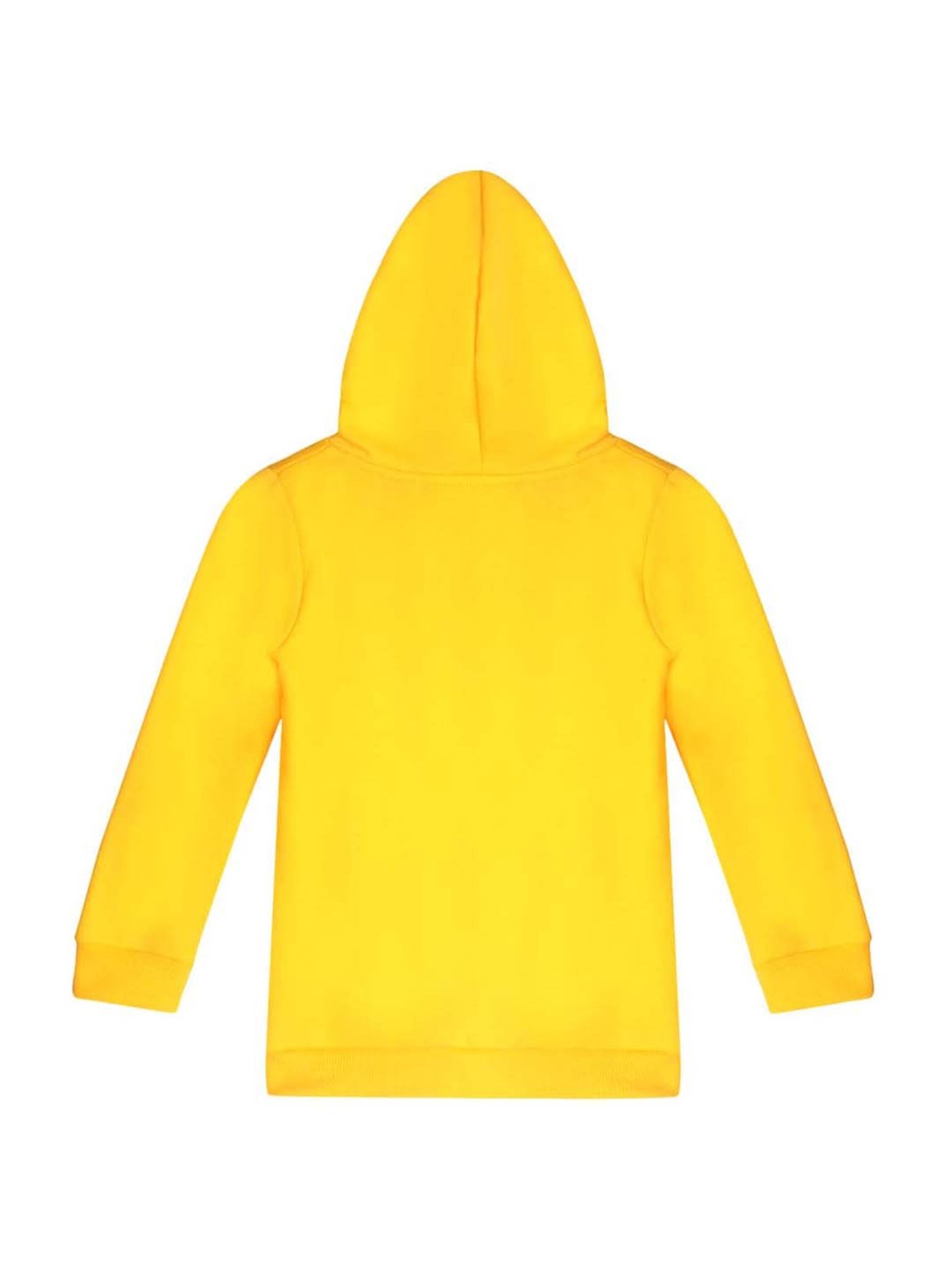 Lazy Shark Kids Yellow Printed Hoodie
