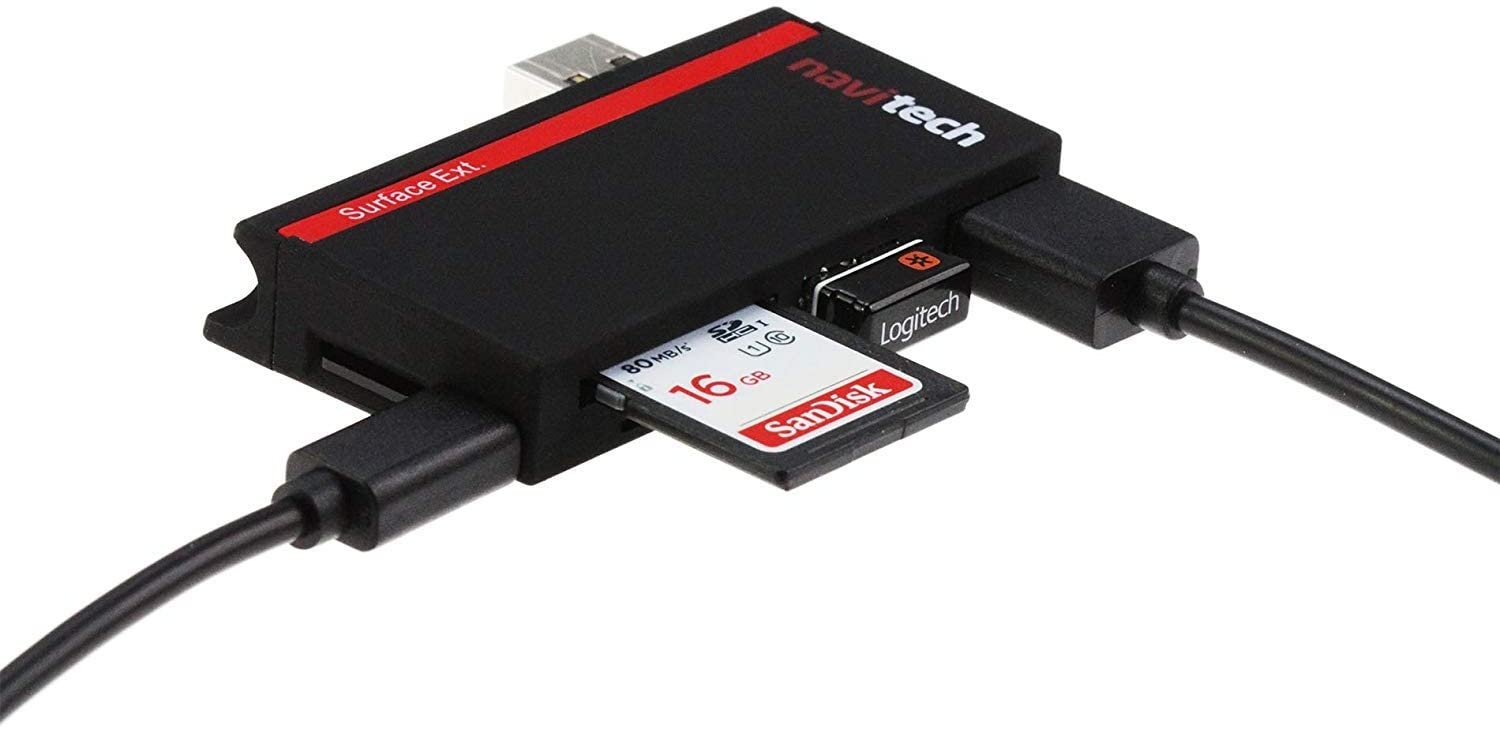 Navitech 2 in 1 Laptop/Tablet USB 3.0/2.0 HUB Adapter/Micro USB Input with SD/Micro SD Card Reader Compatible with The ASUS TUF Gaming FX505DY17.3 Inch