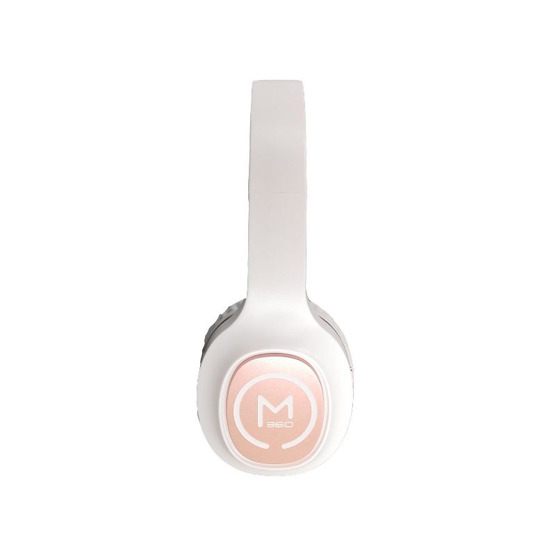 Morpheus 360 HP4500W Wireless Stereo Bluetooth Headphones, White with Rose Gold Accents