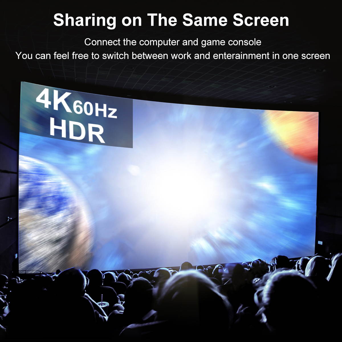 TESmart 2x1 HDMI KVM Switch 4K 3840x2160@60Hz 4:4:4 USB 2.0 2Pcs 5ft KVM Cables Control of 2 Computers/Servers/DVR (BLACK) EU Standard Plug