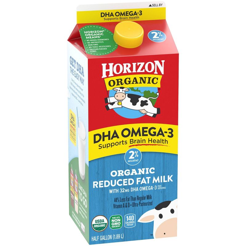 Horizon Organic 2% Milk with DHA Omega-3 - 0.5gal