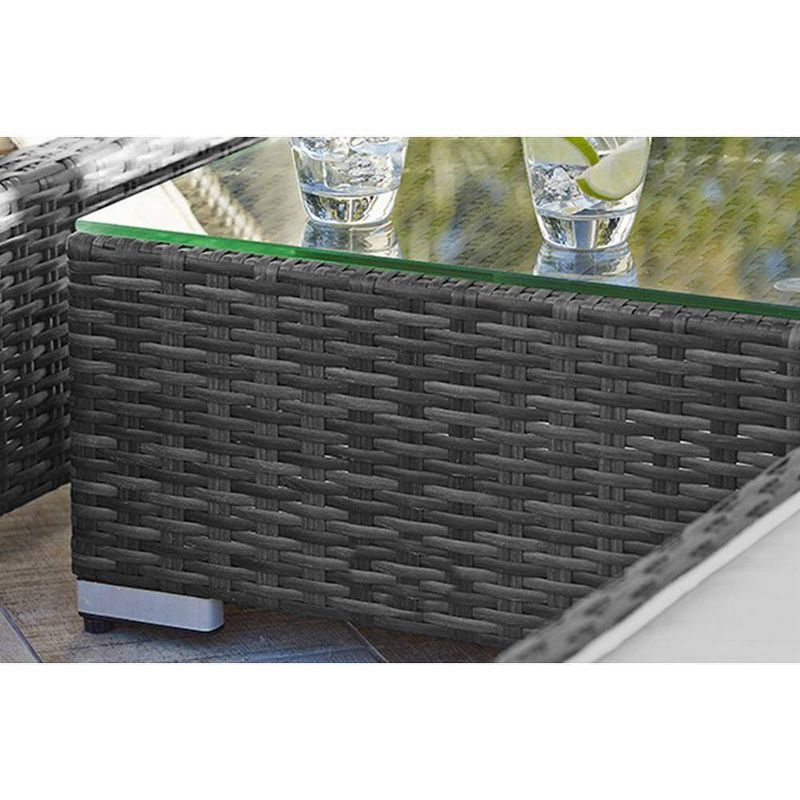 NewPort Outdoor Wicker Chaise Lounge - Dark Gray - Coaster