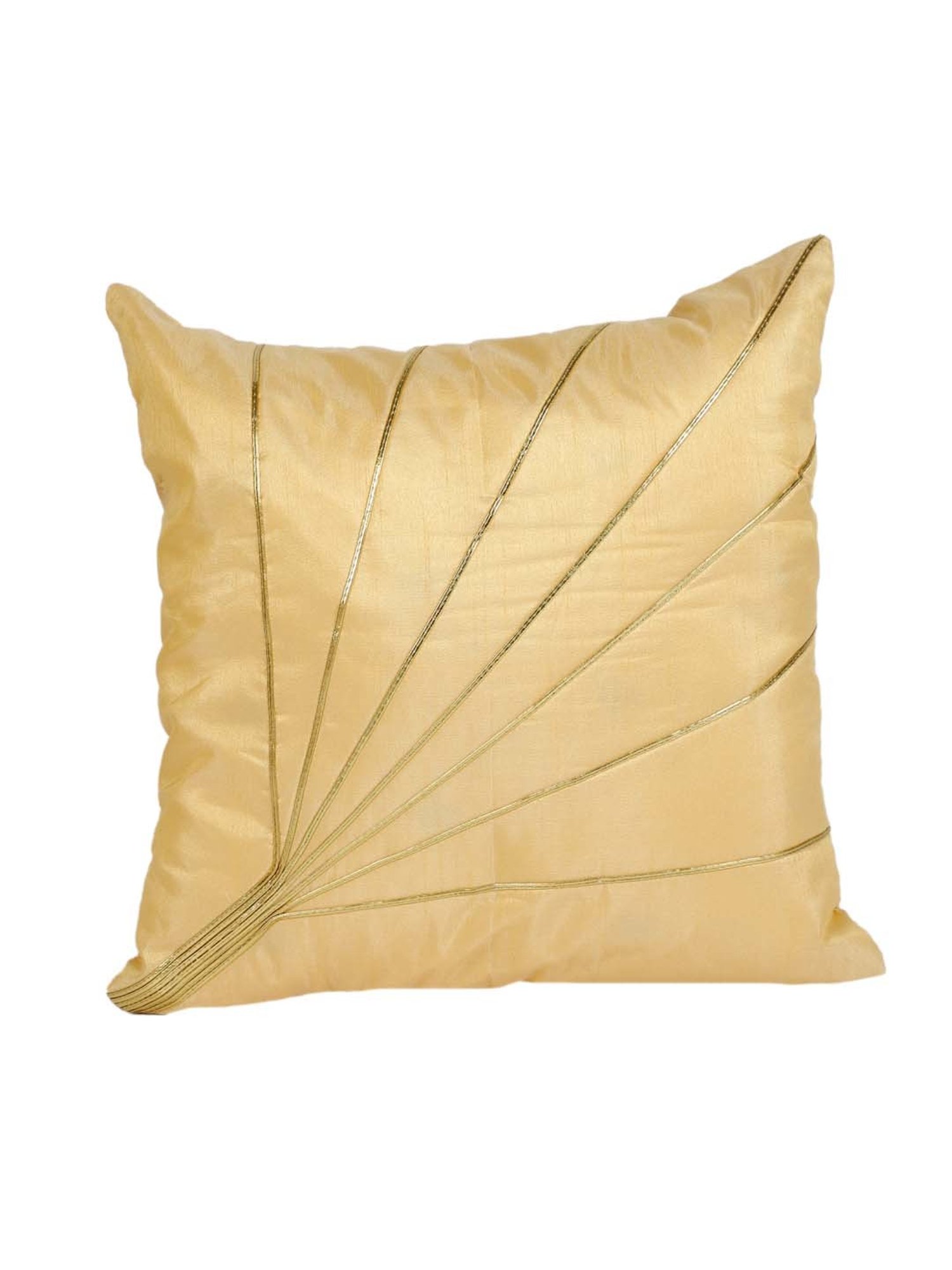 MFD HOME Furnishing Beige Polyester Cushion Cover - Set of 1