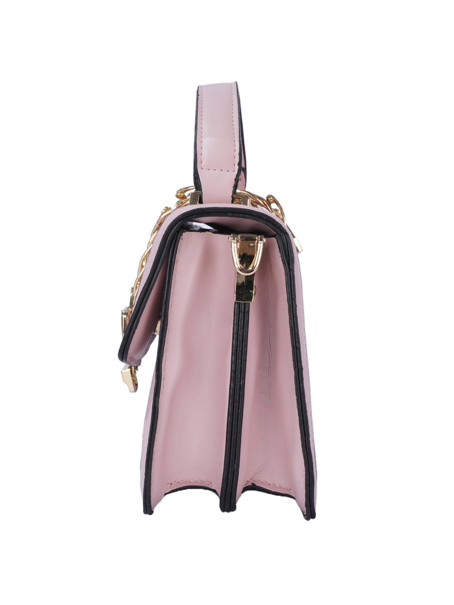 Luvoksi Pink Textured Medium Satchel Handbag