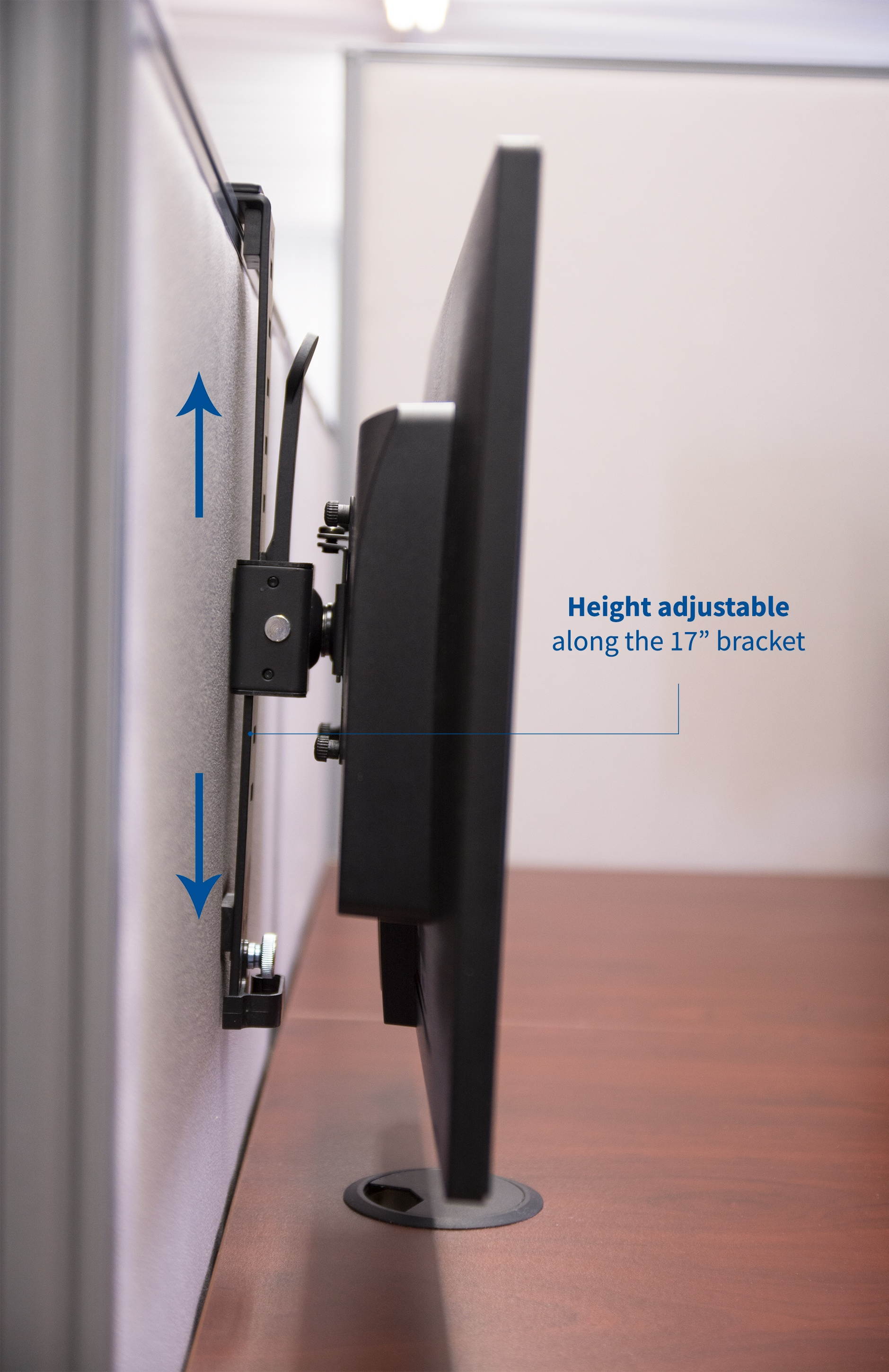 VIVO Black Office Cubicle VESA Monitor Mount Stand Hanger Attachment Clamp for 17" to 32" Screen (MOUNT-CUB1)