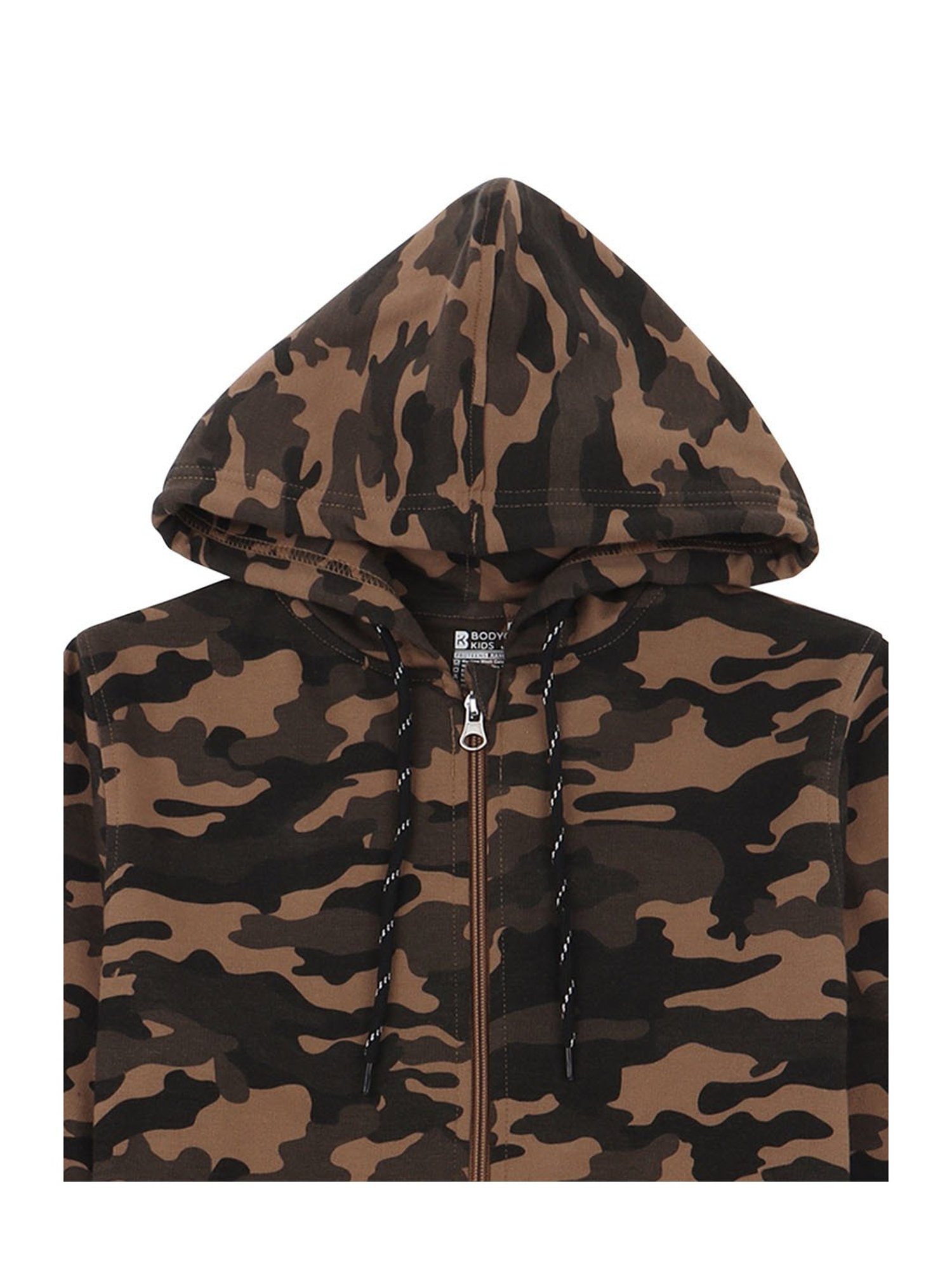 Proteens Kids Multicolor Camouflage Full Sleeves Hoodie