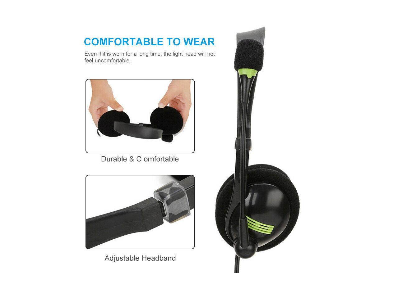 SY440MV Headset Telephone Headset with Noise Cancelling Microphone Compatible Plus Extra 3.5mm Connector