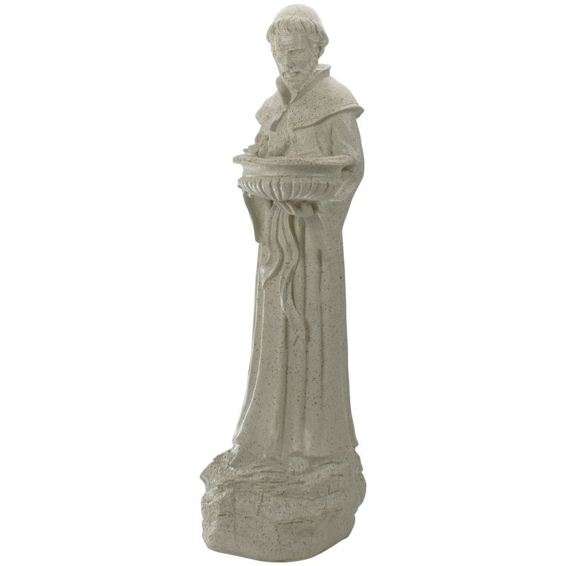 Northlight 23.5" St. Francis of Assisi Speckled Religious Bird Feeder Outdoor Garden Statue