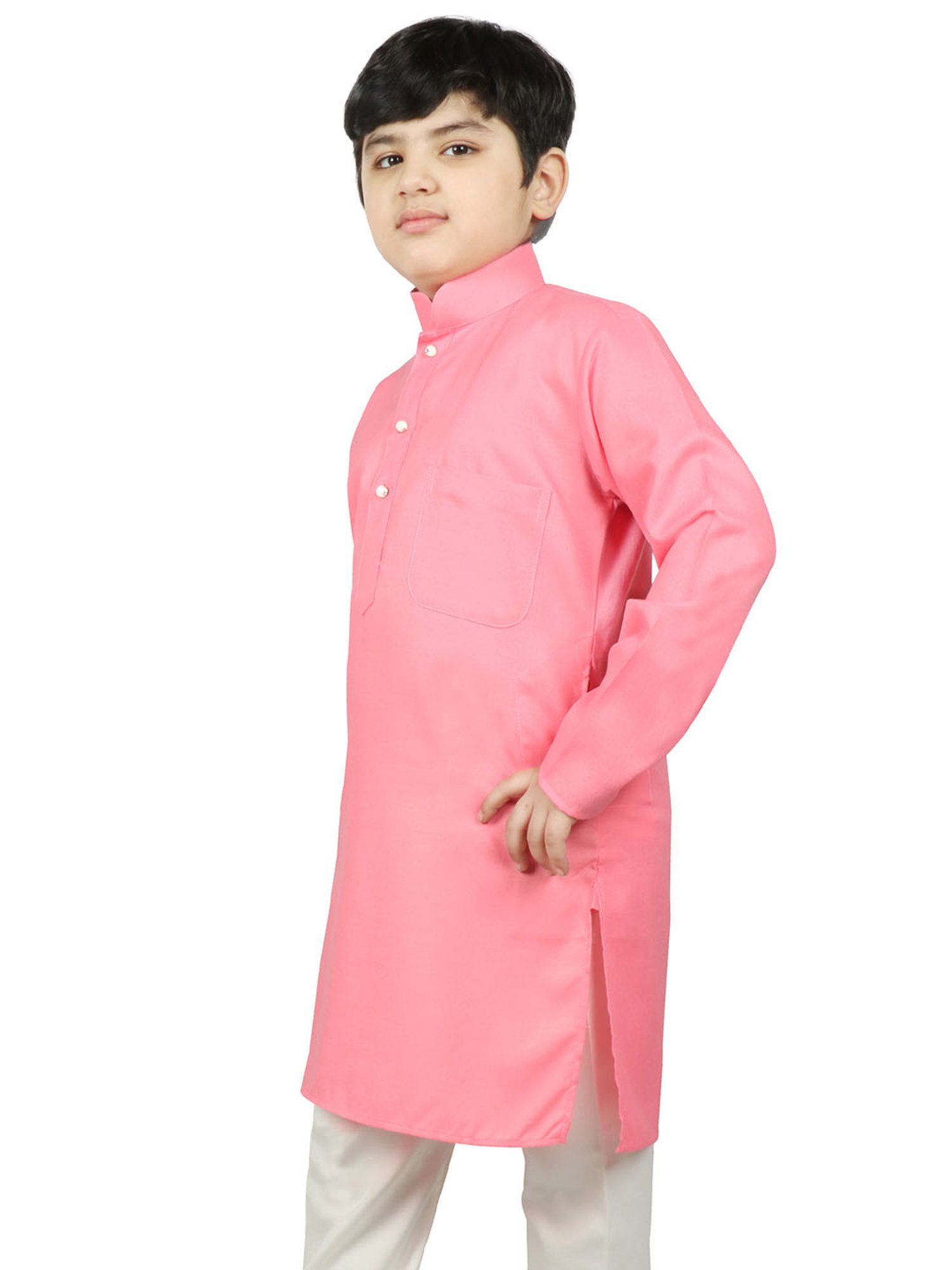 TABARD Kids Red Printed Full Sleeves Kurta