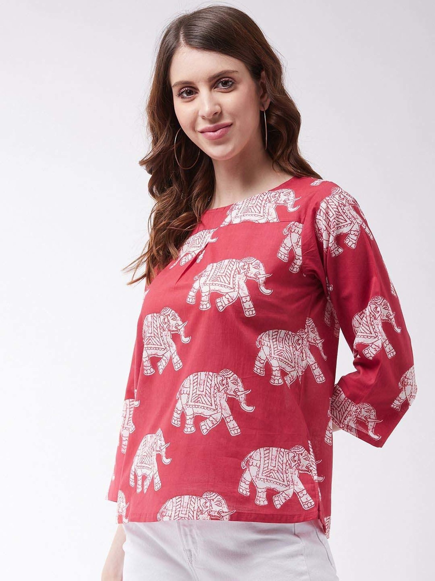 Inweave Pink Printed Top