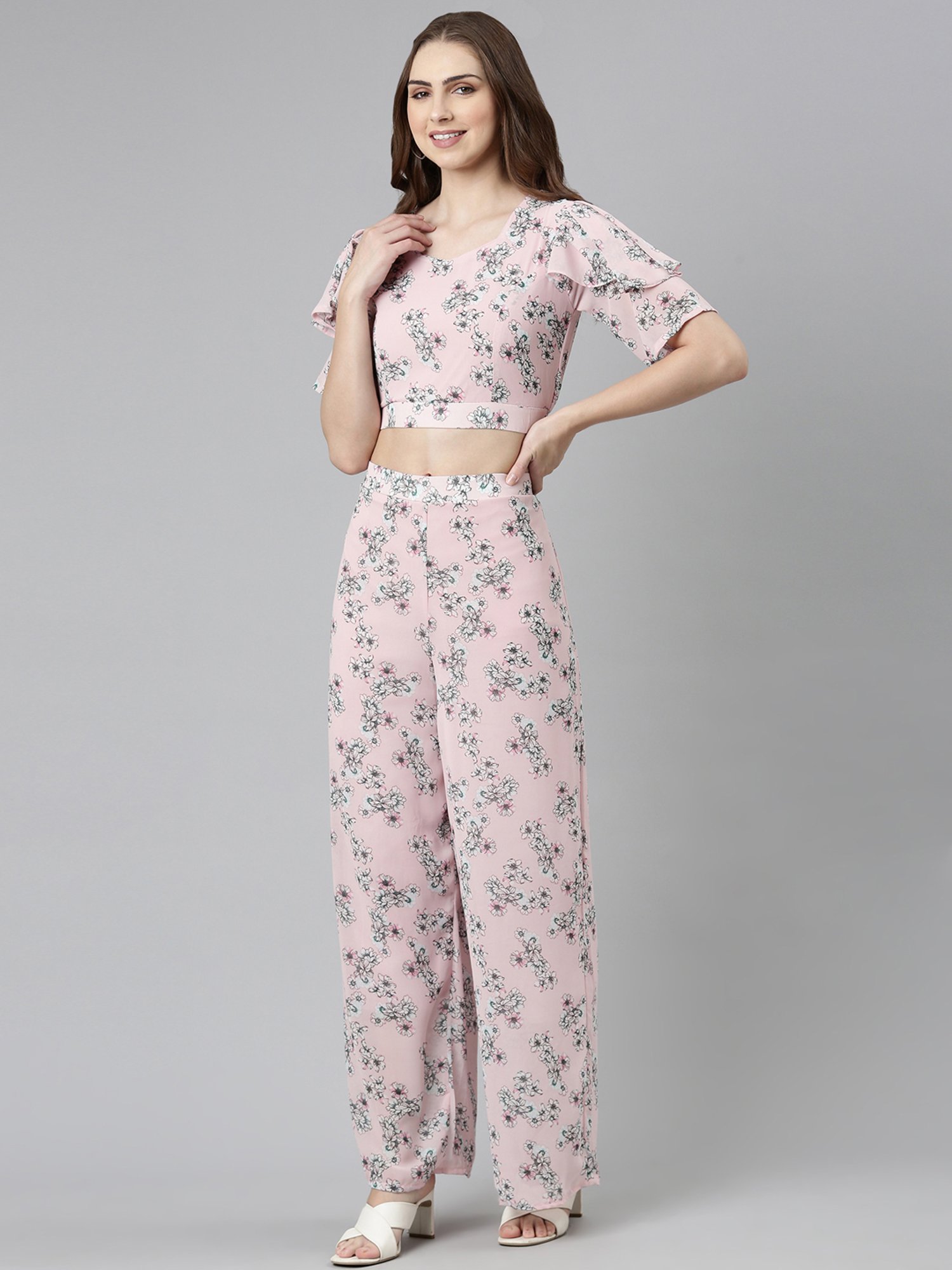 SHOWOFF Pink Floral Print Co-Ord Set