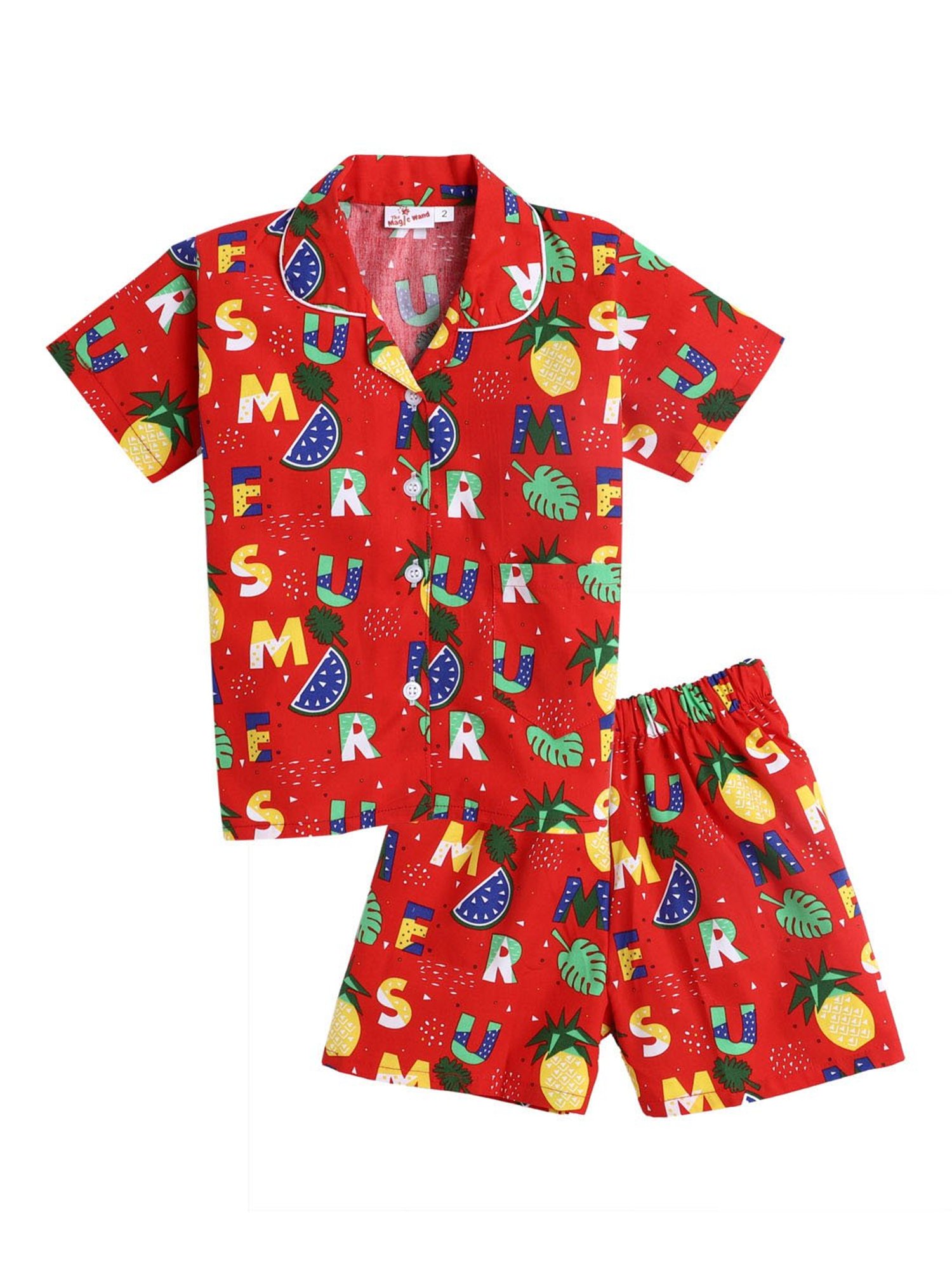 Nite Flite Boys Multicolor Cotton Printed T-Shirt & Pyjama