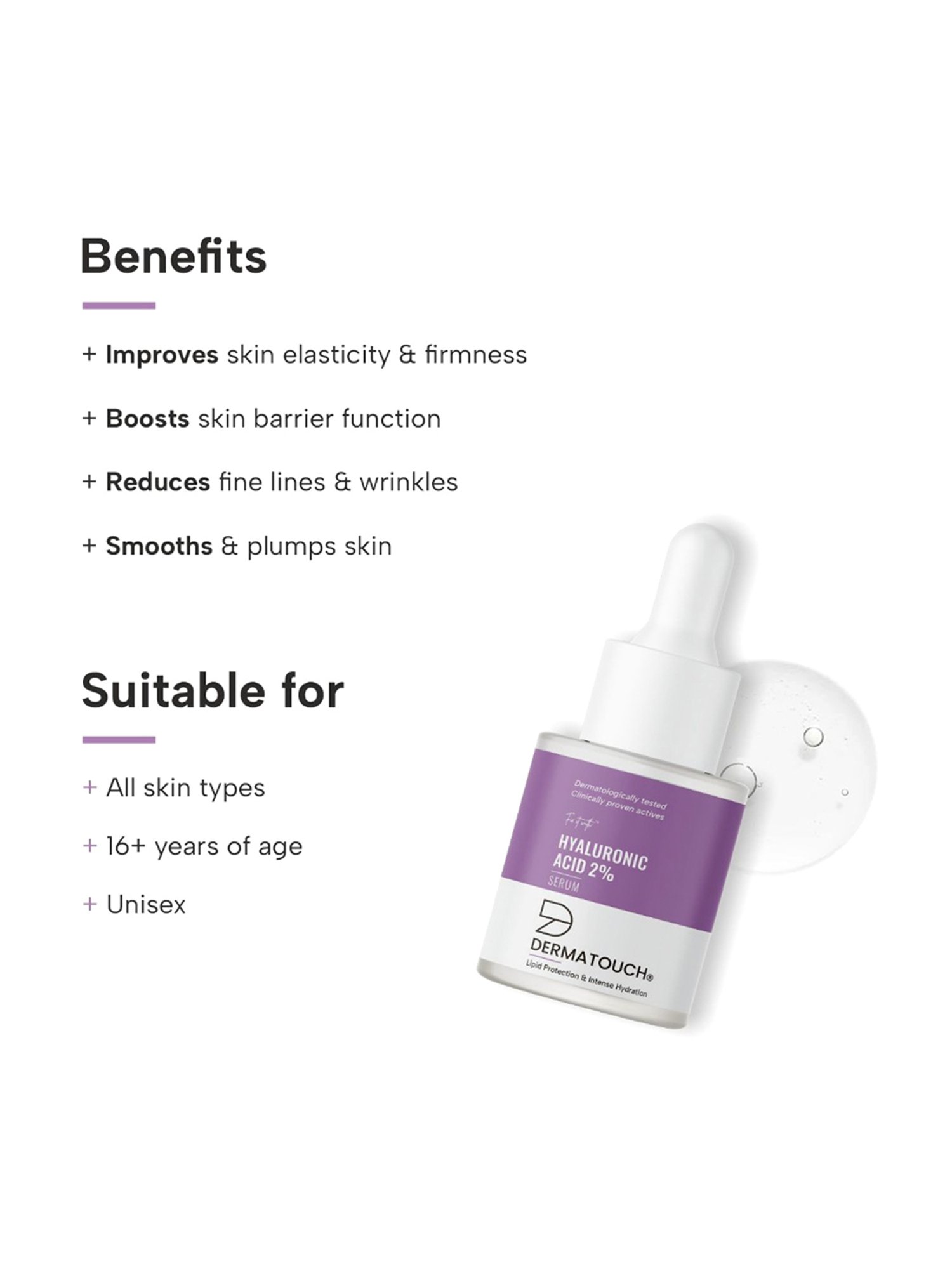 DERMATOUCH Hyaluronic Acid 2% Serum - 18 ml