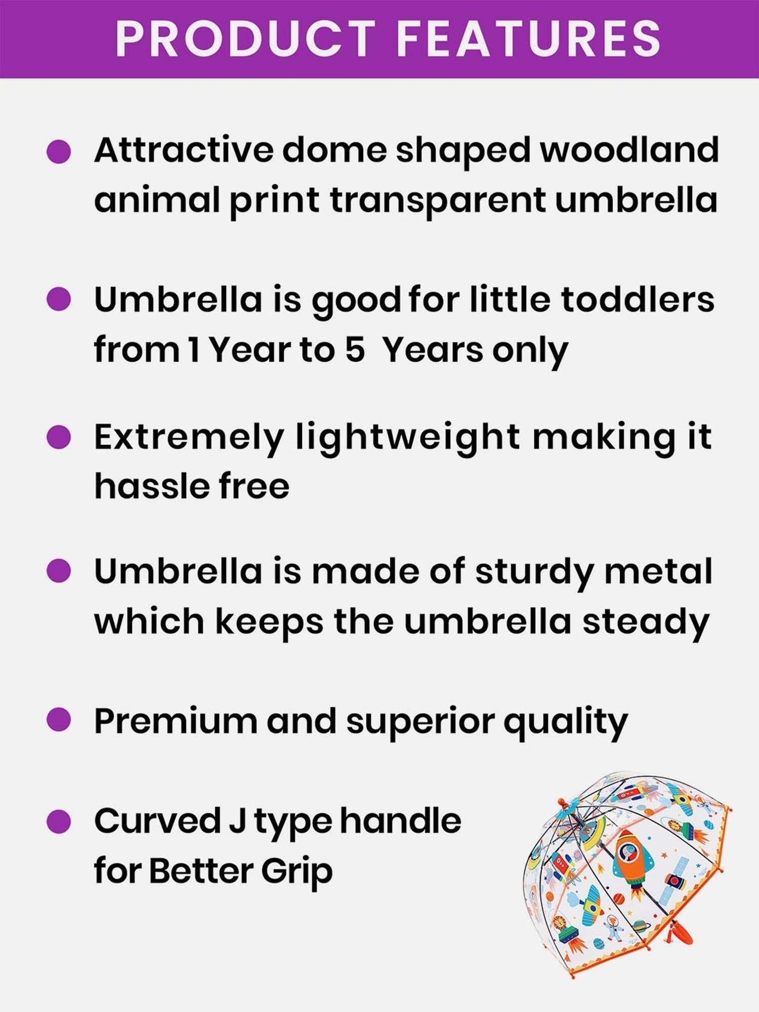 Little Surprise Box Orange Polyester Printed 2 Fold Umbrella