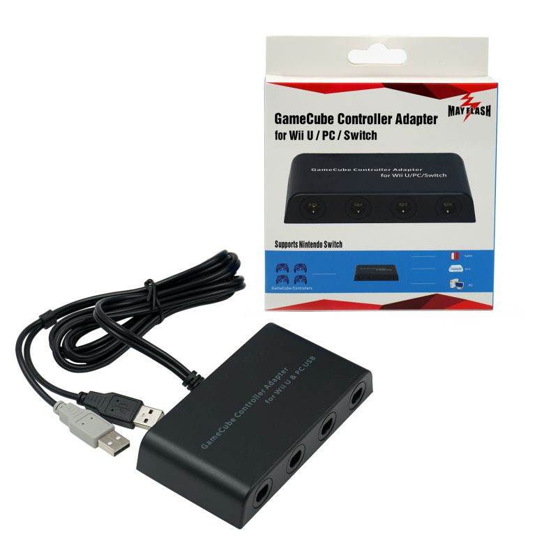 Mayflash 4 ports Gamecube Controller adapter for switch Wii U &PC USB/Switch