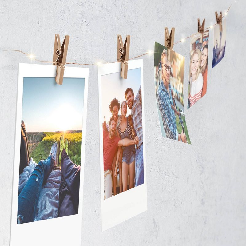 Merkury Innovations Chrome Firefly Mini Clip LED String Lights - Rose Gold