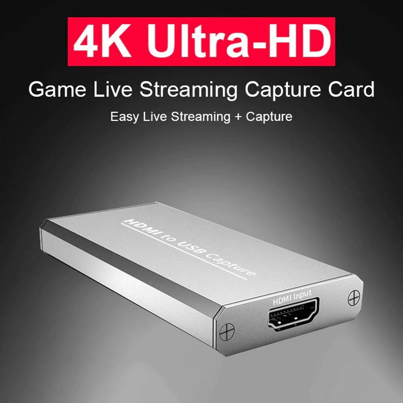 Lejiahong USB 3.0 1080P 4K HD Video Capture HDMI Game Capture Card Suitable for Game Live Broadcasts Video Recording