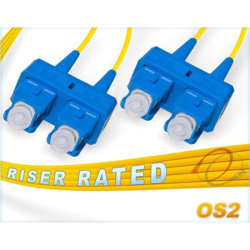 12M OS2 SC SC Fiber Patch Cable | Duplex 9125 SC to SC Singlemode Jumper 12 Meter 3937ft | Length Options 05M300M | ofnr scsc SingleMode dup scsc smf dx Yellow PVC