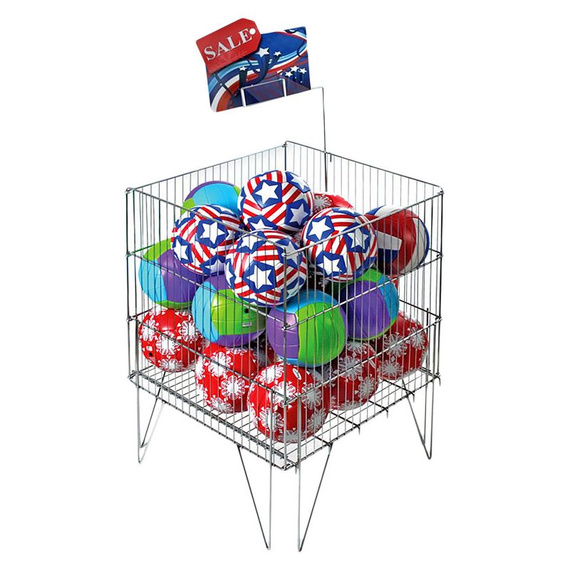 Azar Square Large Wire Bin (Stainless)