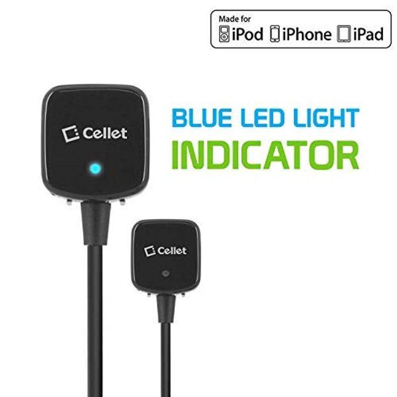 Cellet Folding Blade AC Wall Home and Travel Charger Compatible with iPhone 11 Pro Max Xs Max XR X 8 Plus 7 Plus 6S Plus 6 Plus iPad Pro Air Mini (Apple MFI Certified) Lightning Cable